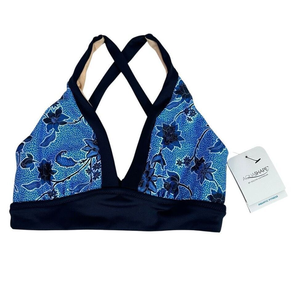 Aquashape by Dolfin Bikini Top Amour Capri Blue Size Medium